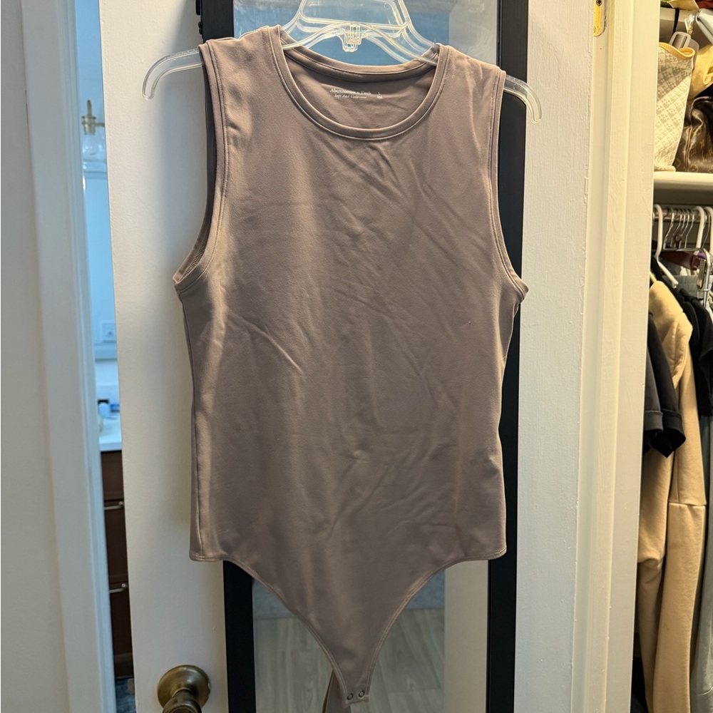 Abercrombie Sleeveless Taupe Bodysuit Tank Top